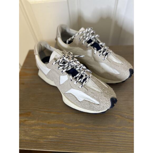 New Balance 327 Shoes Mens Size 7 Beige White Suede Colorblock Sneakers MS327RF1 - Picture 3 of 13